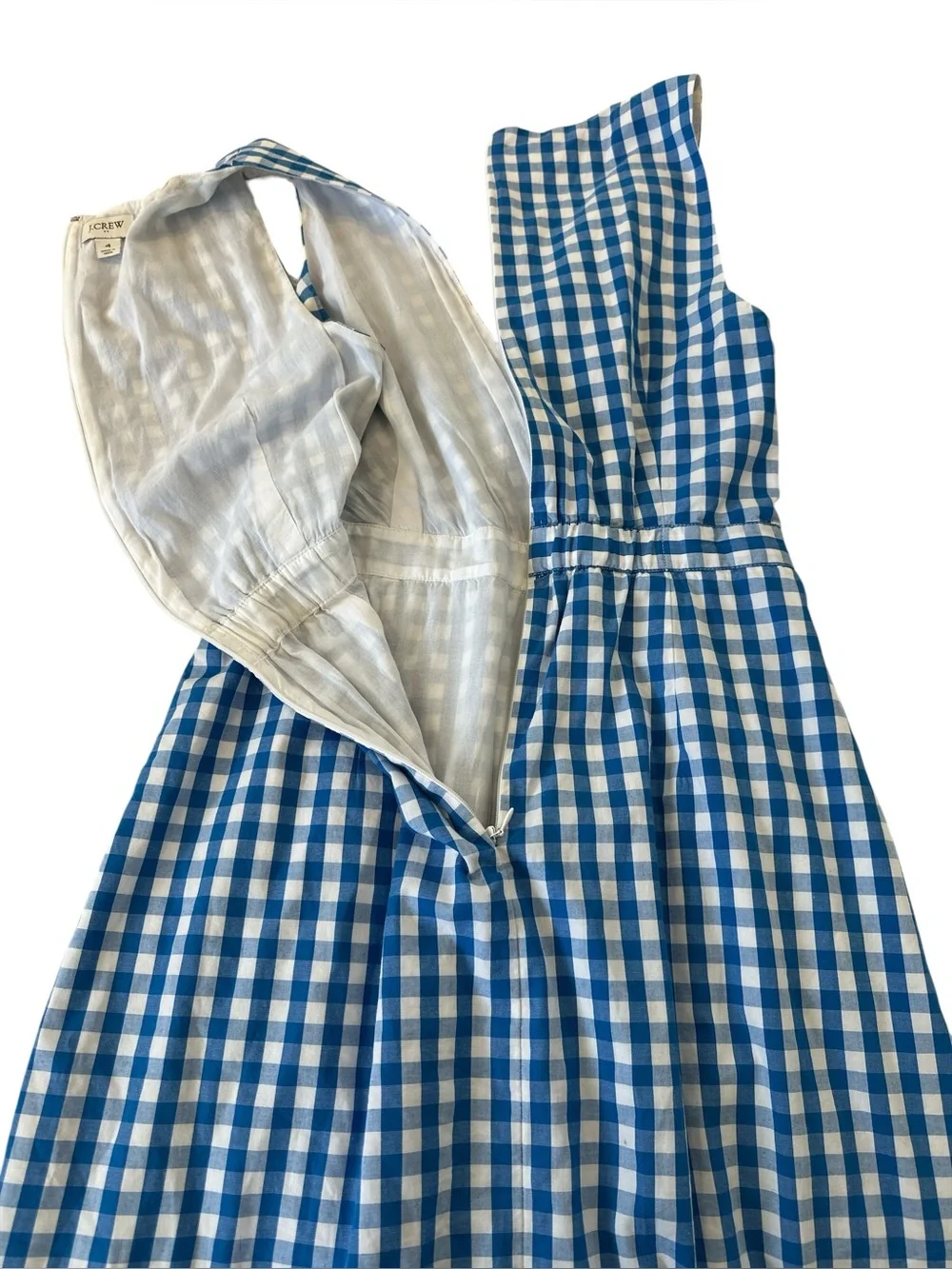 J. Crew gingham plaid wrap dress in cotton poplin